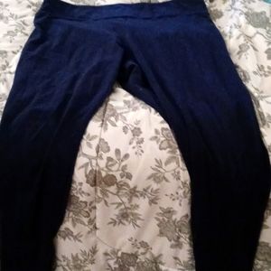 Full length navy blue leggings fit size 16-18